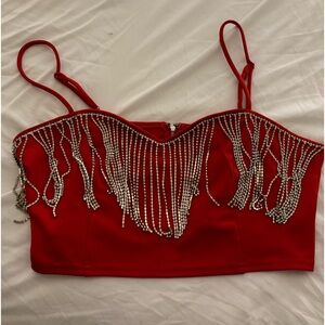 BetterBe red sparkle top size large